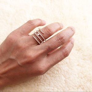 Swarovski Rose Gold Creativity Coiled Ring